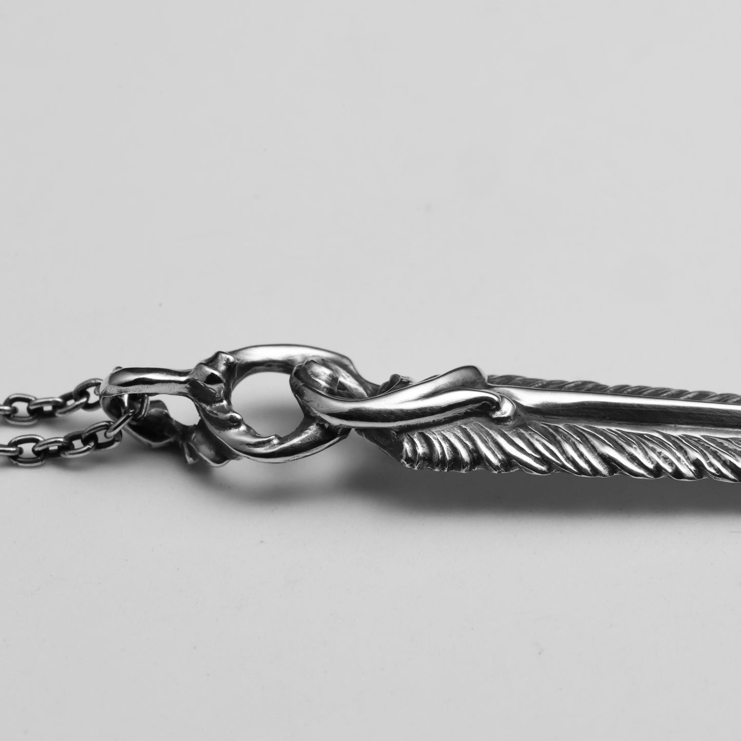 FLORAL FEATHER PENDANT