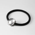 HAIR ELASTIC & MIRRORED BUTTON